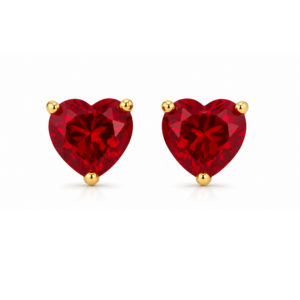 Aretes Corazón Crystal Gold
