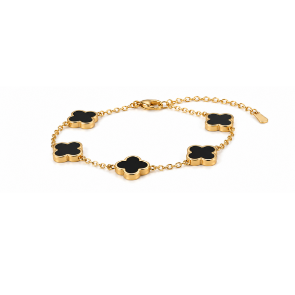 pulsera de trebol negra 2 pulsera de trebol negra 2