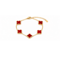 pulsera de trebol rojo 1