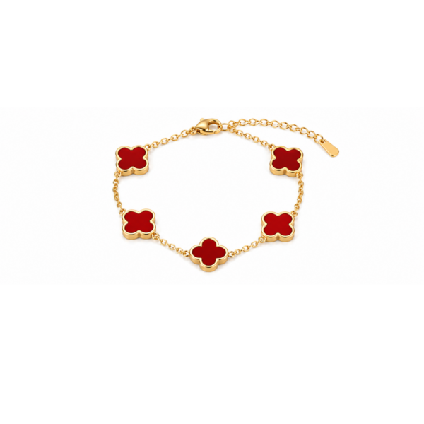 pulsera de trebol rojo 1 pulsera de trebol rojo 1
