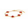 pulsera de trebol rojo 2