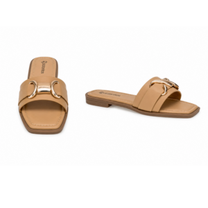 Sandalia Chain Luxe Camel