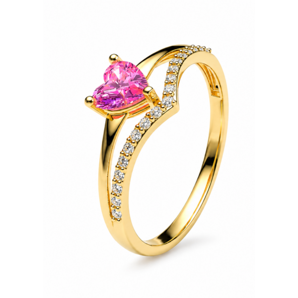 anillo corazon rosado 1 anillo corazon rosado 1