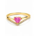 anillo corazon rosado 2