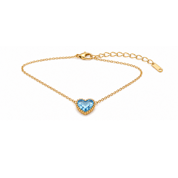 collar de corazon celeste 1