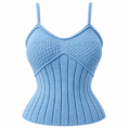 Camisola de punto azul pastel