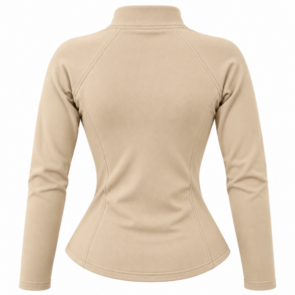 Chaqueta deportiva beige de espalda Chaqueta deportiva beige de espalda