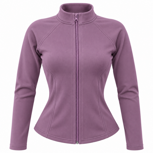 Chaqueta deportiva lila de cuello alto Chaqueta deportiva lila de cuello alto