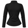 Chaqueta deportiva negra ajustada vista trasera