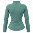 Chaqueta deportiva verde azulado vista desde atrás