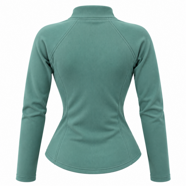 Chaqueta deportiva verde azulado vista desde atrás Chaqueta deportiva verde azulado vista desde atrás