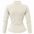 Chaqueta marfil entallada, vista posterior